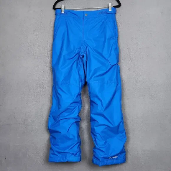 Columbia Ice Slope II Snow Pants Youth Large Blue Insulated Ski Winter Nylon - Picture 1 of 16